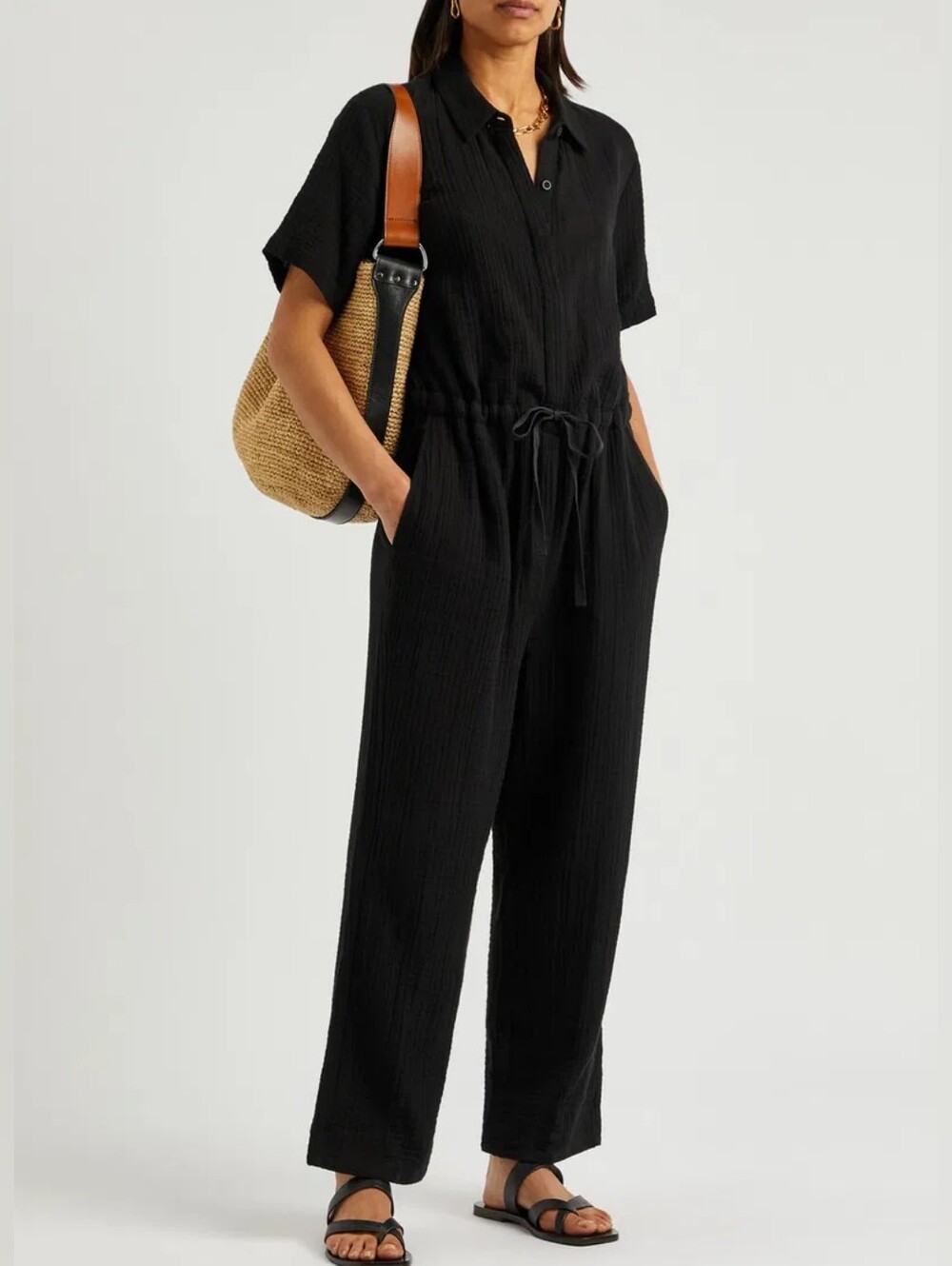 Eileen Fisher Organic Cotton Gauze Jumpsuit